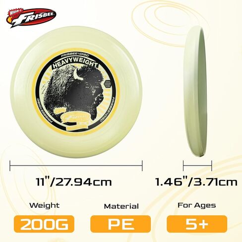 Wham-O Frisbee Heavyweight 200g, 11 Inch Long Distance, Durable and Stable Flying Disc for Outdoor Activities and Family Fun in Kuwait