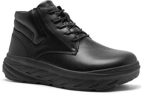 Men's Orthopedic Diabetic Winter Mid Boots: Wide Toe Box Dress Comfortable Arch Support Plantar Fasciitis Leather Oxfords Shoes, Casual Warm Modern Mid Ankle Boots for Foot and Neuropathy Pain Relief in Saudi Arabia