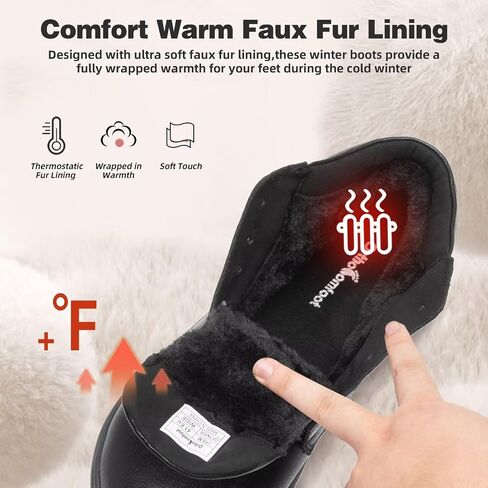 Men's Orthopedic Diabetic Winter Mid Boots: Wide Toe Box Dress Comfortable Arch Support Plantar Fasciitis Leather Oxfords Shoes, Casual Warm Modern Mid Ankle Boots for Foot and Neuropathy Pain Relief in Saudi Arabia