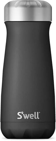 S'well Stainless Steel Traveler, 16oz, Pink Topaz, Triple Layered Vacuum Insulated Containers Keeps Drinks Cold for 24 Hours and Hot for 12, BPA Free, Easy Carrying On the Go in Kuwait