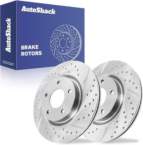 Autoshack Black Hat محفورة ودوارات فرامل محفورة بالفرامل الأمامية ، مجموعة بديل دوار الفرامل الأمامية لعام 2013-2024 Nissan Altima 2.0L 2.5L 3.5L V6 AWD FWD PR1081782LR in Kuwait