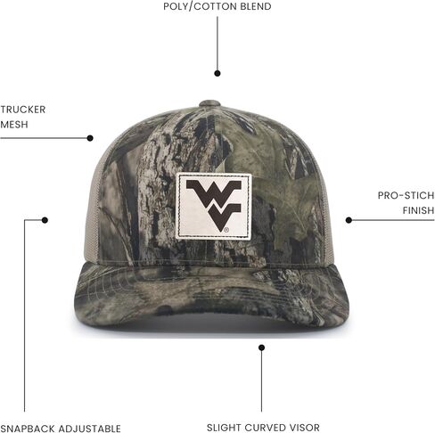 غطاء رأس باسيفيك NCAA Collegiate Camo Snapback Trucker غطاء خلفي شبكي مسامي مثالي للاستخدام في الهواء الطلق والمغامرات in Saudi Arabia