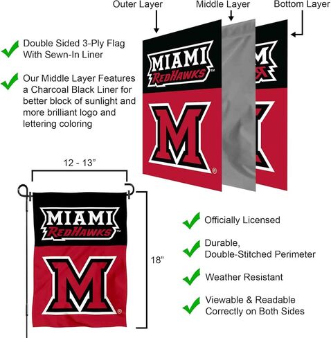 Miami Redhawks Garden Banner Flag in Saudi Arabia