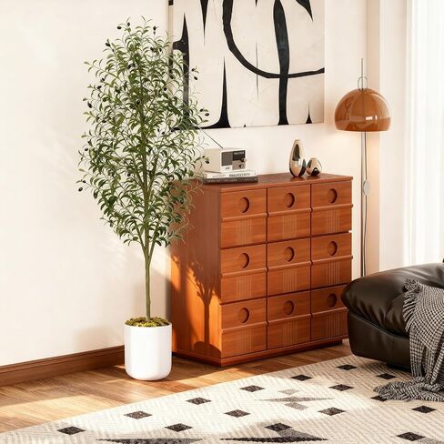 7FT Artificial Olive Tree – Realistic Faux Plant with Natural Trunk, Silk Leaves & Fruits，Tall Faux Silk Plant for Home Office Decor Indoor Fake Potted Tree in Saudi Arabia