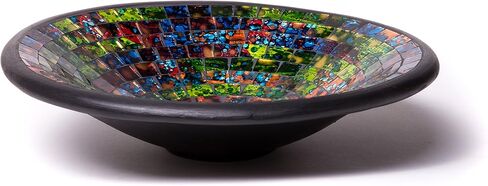 Red Co. Glass Mosaic Ceramic Decorative Accent and Centerpiece Bowl - Round 8 inches in Saudi Arabia