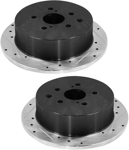 AutoShack Front and Rear Drilled Slotted Brake Rotors Silver Set of 4 Replacement for 2011-2020 Toyota Sienna 2014-2019 Highlander 2010-2014 2015 Lexus RX350 RX450h 2.7L 3.5L V6 AWD FWD BRKPKG040103 in Saudi Arabia