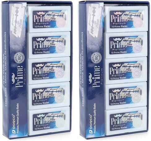 Dorco 100 Piece Prime Double Edge Razor Blades in Kuwait