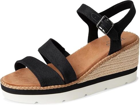Toms Womens Darya Platform Espadrille Sandals Casual High Heel 3 "& Up - Red in Kuwait