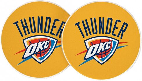 Desert Cactus Oklahoma City Thunder Car Accessories NBA Basketball League Absorbent Sandstone Cup Coasters Licensed Product Set of 2 (Car Coaster A) in Saudi Arabia