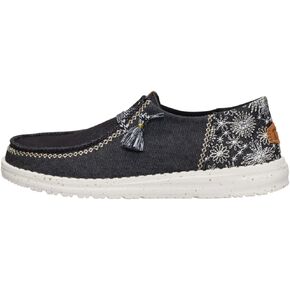 Heydude Wendy Funk مطرزة الأزهار الحجم الأسود 9 ، أحذية نسائية ، متسكعون ، مريح وخفيف الوزن in Kuwait