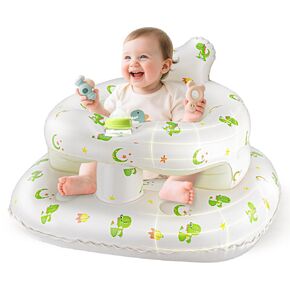 Inflatable Seat for Babies 3–36 Months, SSyang Sit Me Up Floor Chair with Built-in Air Pump, Supportive Baby Chair for Learning to Sit, Full Surround Design – Dinosaur in Saudi Arabia