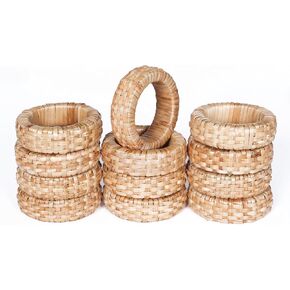Goroly Home Beaded Fedabkn Rings مجموعة من 4 ، حاملي منديل خمر حاملي لحفلات الزفاف ديكور ، ديكورات عيد الميلاد ، زخارف عيد الشكر (البحرية) in Kuwait