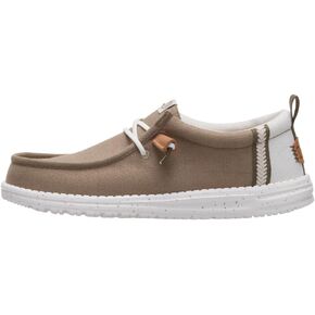 HEYDUDE Wally Craft Linen Timber/Silver Birch Size 9, Mens Shoes, Slip-on Loafers, Comfortable & Light-Weight in Saudi Arabia