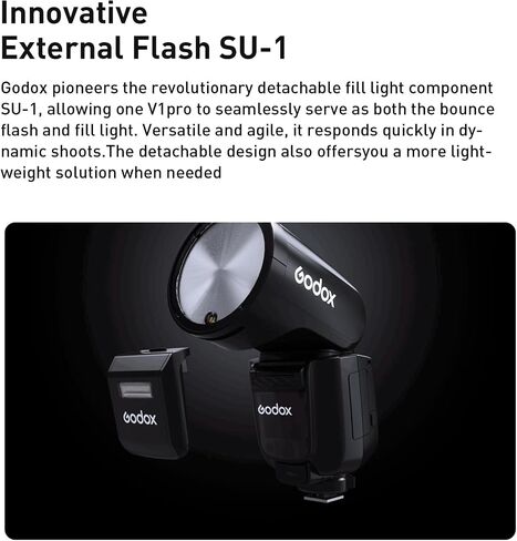 Flash Godox V1-N لكاميرا Nikon ، 76WS 2.4G TTL Round Head Flash Speedlight ، 1/8000 HSS ، 480 لقطات الطاقة الكاملة ، 1.5S وقت إعادة التدوير ، بطارية ليثيوم 2600MAH in Kuwait