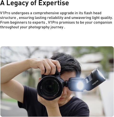 Flash Godox V1-N لكاميرا Nikon ، 76WS 2.4G TTL Round Head Flash Speedlight ، 1/8000 HSS ، 480 لقطات الطاقة الكاملة ، 1.5S وقت إعادة التدوير ، بطارية ليثيوم 2600MAH in Kuwait