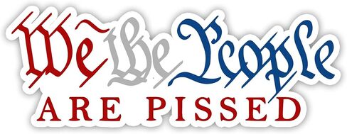 We The People are Pissed Vinyl Sticker Auto Car Truck Wall Laptop | Sticker | 5.5" Wide in Saudi Arabia