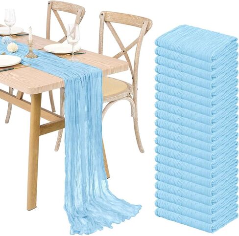 20 حزمة Terracotta Cheesecloth Table Runner Gauze 21.5 × 120inch نصف طاولة طاولة عداء بوهو Decor in Kuwait
