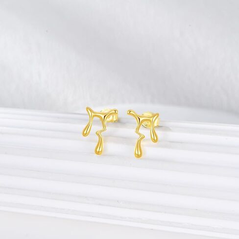 925 Sterling Silver Bee Earrings Gold Cute Bumblebee Stud Earrings Jewellery Birthday Gifts for Women in Saudi Arabia