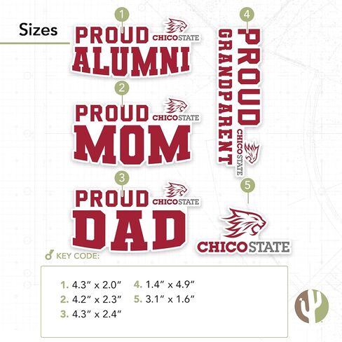 Desert Cactus Cal State University California Titans F Sticker Vinyl Secal Laptop Water Bottle Scrapbook (Family Full Sheet) in Kuwait