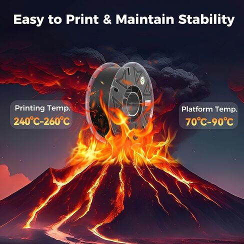 CREALITY HP ASA خيوط 1.75 مم ، متينة ، عالية المقاومة للأشعة فوق البنفسجية ، عالية التحمل درجة الحرارة- خيوط الطابعة ثلاثية الأبعاد مثالية لطباعة الأجزاء الوظيفية في الهواء الطلق ، 1 كجم (2.2 رطل)/التخزين المؤقت ، الأسود in Kuwait