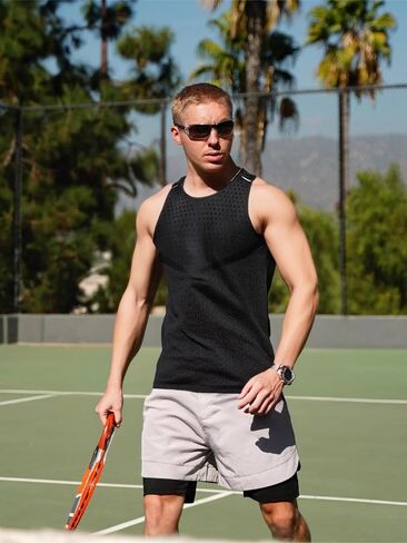 Men's Athletic Gym Tank Top Quick Dry Lightweight Training Vest for Fitness and Sports in Saudi Arabia