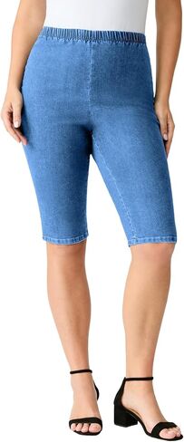 Roaman's Women's Plus Size Comfort Stretch Bermuda Jean Short in Saudi Arabia