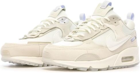 Nike Air Max 90 LV8 Women's Shoes (FD4328-102, White/Baroque Brown/Light Orewood Brown/Photon Dus) Size 8.5 in Saudi Arabia