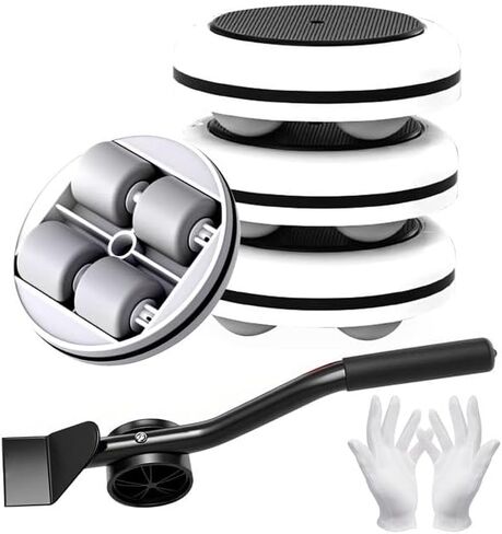 Heavy Duty Furniture Moving Tool Set - Supports up to 2800 Pounds, nhanced Dolly and Lifter with Custom TPE 360° Rotating Wheels for Easy Furniture Lifting and Moving - Made of Premium Carbon Steel in Kuwait