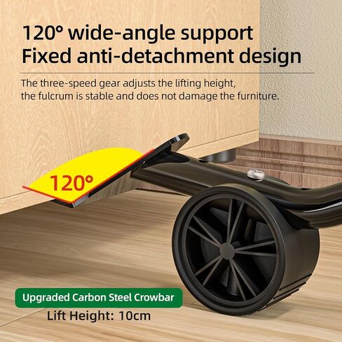 Heavy Duty Furniture Moving Tool Set - Supports up to 2800 Pounds, nhanced Dolly and Lifter with Custom TPE 360° Rotating Wheels for Easy Furniture Lifting and Moving - Made of Premium Carbon Steel in Kuwait