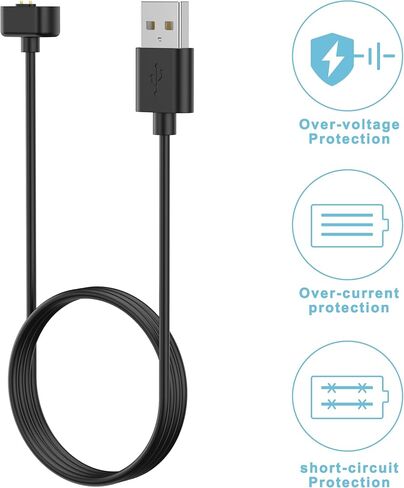 شاحن Amzpas USB A متوافق مع Amazfit Band 7، سلك كابل شحن مغناطيسي بديل لتتبع اللياقة البدنية Amazfit Band 7، 3.3 قدم/100 سم in Kuwait