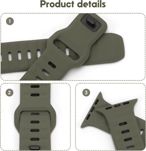 Adjustable Silicone Sport Band for Smartwatch Soft Lightweight Flexible Strap Comfortable and Easy to Switch Watch Strap in Saudi Arabia