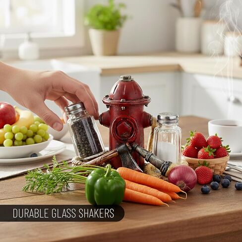 Pine Ridge Bigfoot Sasquatch Salt and Pepper Shaker - اثنان من الهزازين الزجاجيين ، و CADDY BIGFOOT CADDY للتوابل والتوابل ، للمطبخ ، أو تناول الطعام أو ديكور الطاولة in Kuwait