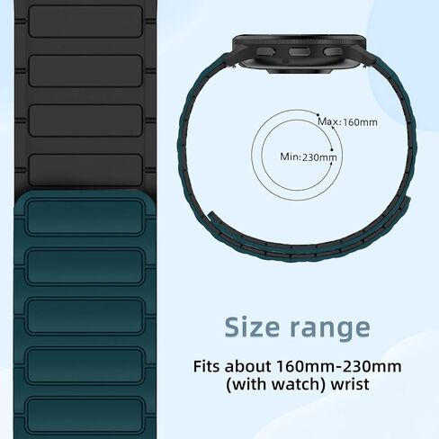 سوار ساعة من السيليكون مقاس 22 ملم متوافق مع Garmin Venu 4 45mm/Venu 3 45mm/Venu 2/Vivoactive 4/Active، حزام بديل مغناطيسي لـ Garmin Forerunner 570 47mm/Forerunner 265/255 in Kuwait
