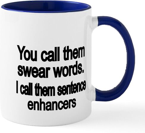 كوب CafePress You Call Them Swear Words كوب قهوة من السيراميك سعة 11 أونصة (325 مل). in Kuwait