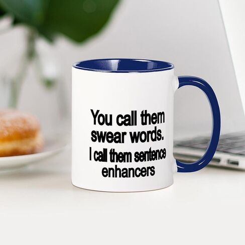 كوب CafePress You Call Them Swear Words كوب قهوة من السيراميك سعة 11 أونصة (325 مل). in Kuwait