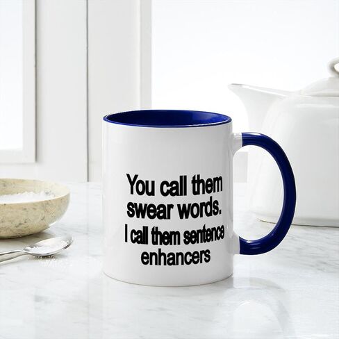 كوب CafePress You Call Them Swear Words كوب قهوة من السيراميك سعة 11 أونصة (325 مل). in Kuwait