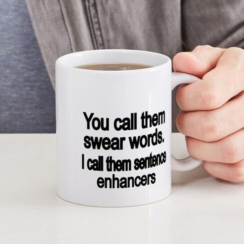 كوب CafePress You Call Them Swear Words كوب قهوة من السيراميك سعة 11 أونصة (325 مل). in Kuwait