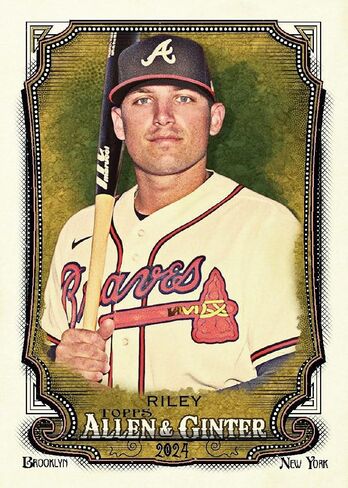 2024 Topps Allen & Ginter Baseball Trading Card Blaster Box (ابحث عن سيارات بول سكينز، ياماموتو، جاكسون ميريل، يوسين بولت، تشاك نوريس، ترافيس سكوت) in Saudi Arabia
