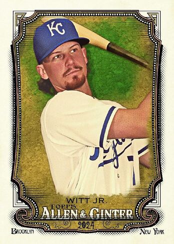 2024 Topps Allen & Ginter Baseball Trading Card Blaster Box (ابحث عن سيارات بول سكينز، ياماموتو، جاكسون ميريل، يوسين بولت، تشاك نوريس، ترافيس سكوت) in Saudi Arabia