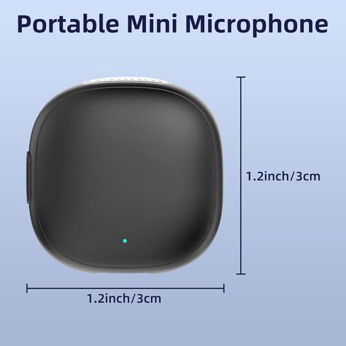 2 in 1 Wireless Lavalier Microphone for iPhone Android - Mini Phone Microphone with 24 H Charging Case for Video Recording Vlog TikTok Instagram Asmr, Noise Cancellation 70Ft Transmission in Kuwait