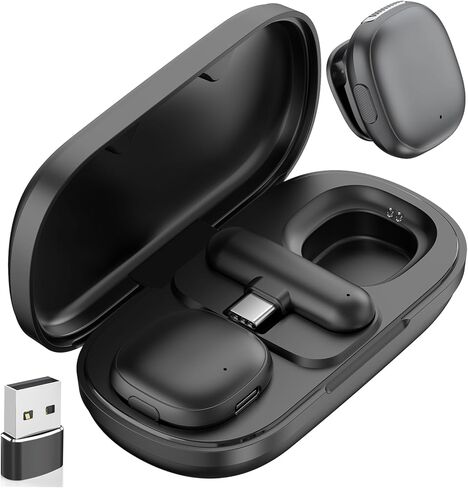 2 in 1 Wireless Lavalier Microphone for iPhone Android - Mini Phone Microphone with 24 H Charging Case for Video Recording Vlog TikTok Instagram Asmr, Noise Cancellation 70Ft Transmission in Kuwait