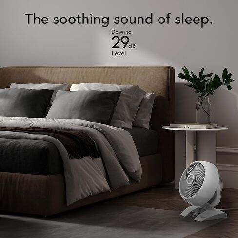 Vornado 6803DC Energy Smart Medium Pedestal Air Circulator Fan with Variable Speed Control, Ice White, CR1-0259-43 in Kuwait