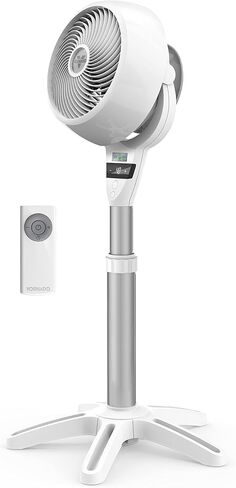 Vornado 6803DC Energy Smart Medium Pedestal Air Circulator Fan with Variable Speed Control, Ice White, CR1-0259-43 in Kuwait