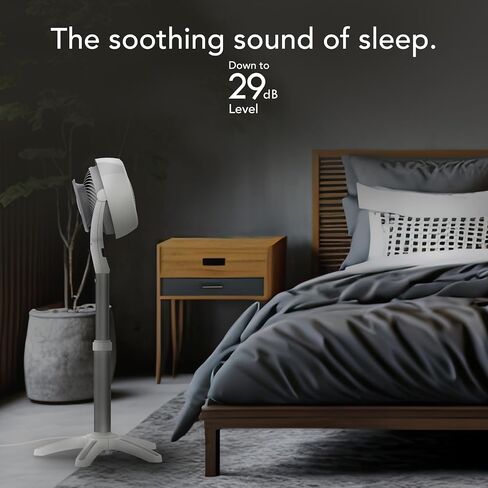 Vornado 6803DC Energy Smart Medium Pedestal Air Circulator Fan with Variable Speed Control, Ice White, CR1-0259-43 in Kuwait
