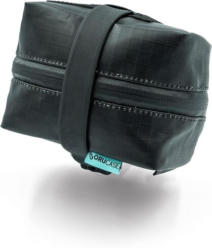 ORUCASE Bike Saddle Bag HC - Compact, Waterproof, Under Seat Bike Bag for Bicycles - Secure Bike Seat Bag w/Strong Rubber Straps - Easy to Install Bike Storage Bag for Tools - 30 Cubic Inches - Black in Saudi Arabia