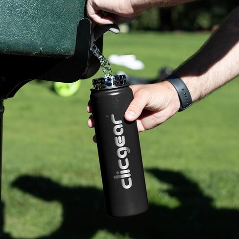 زجاجة مياه جولف معزولة من الفولاذ المقاوم للصدأ من Clicgear - تناسب عربات الدفع - 22 أونصة، محكمة الغلق بتفريغ الهواء، غطاء رياضي مانع للتسرب، بارد 24 ساعة، خالي من مادة BPA in Kuwait
