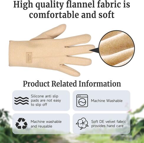 2 Pcs Castor Oil Pack Wrap for Hands, Organic Castor Oil Wrap Castor Oil Gloves for Wrist Arthritis and Carpal Tunnel Khaki(Oil are Not Include) in Kuwait