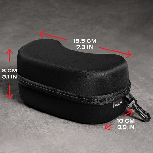 NoCry Storage Case for Safety Glasses with Felt Lining, Reinforced Zipper and Handy Belt Clip in Kuwait