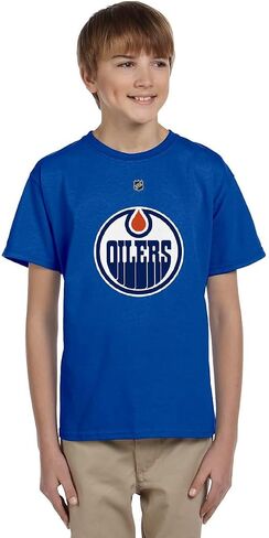 تي شيرت Outerstuff Connor McDavid Edmonton Oilers #97 للشباب الأولاد مقاس اسم اللاعب ورقمه in Saudi Arabia