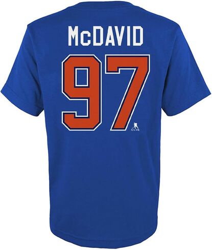 تي شيرت Outerstuff Connor McDavid Edmonton Oilers #97 للشباب الأولاد مقاس اسم اللاعب ورقمه in Saudi Arabia
